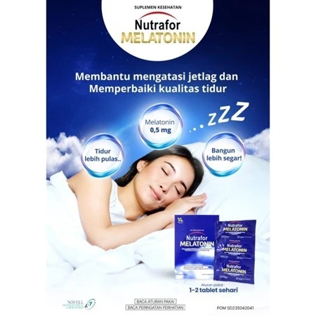 Jual Nutrafor Melatonin Box isi 6 Tablet - Membantu Mengatasi Kesulitan ...