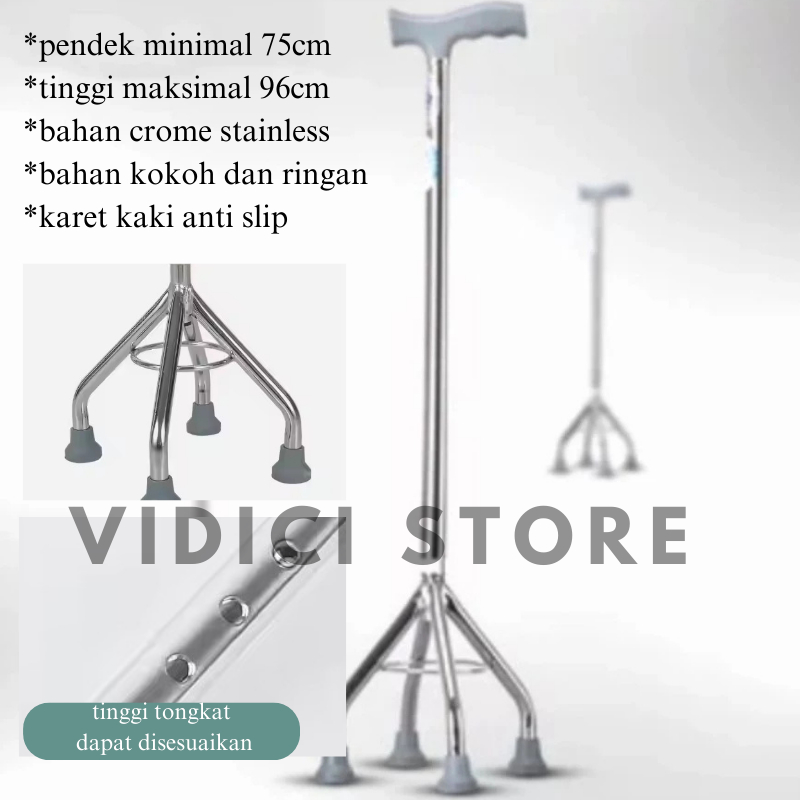 Jual Alat Bantu Jalan 4 Kaki/Tongkat Jalan Kaki 4 / Tongkat Orang Tua