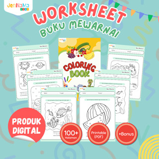 Jual Worksheet Buku Mewarnai [PRINTABLE] Produk Digital PDF 100