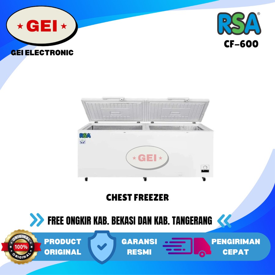 Jual RSA CF-600 CHEST FREEZER BOX KAPASITAS 600 LITER GARANSI RESMI ...