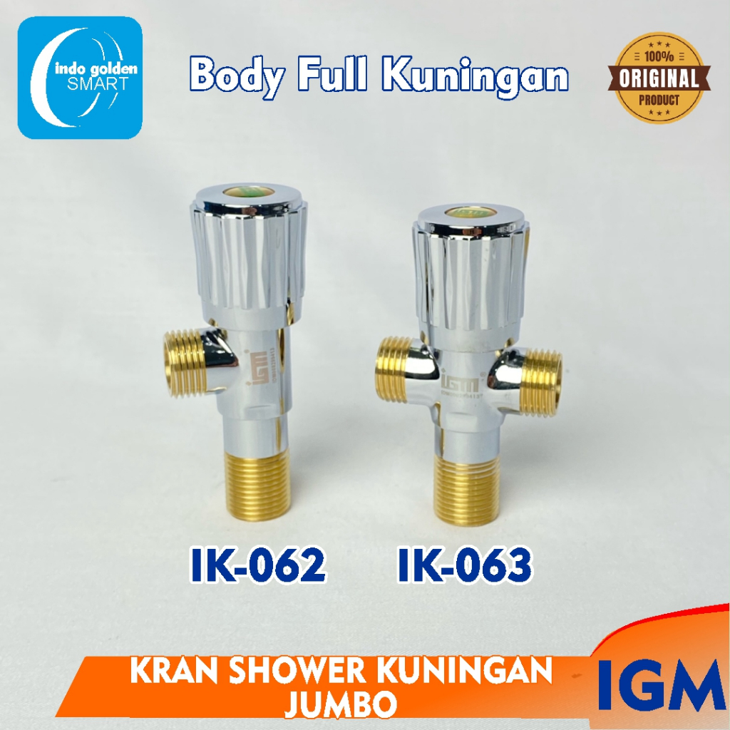 Jual KRAN SHOWER KUNINGAN STOP KRAN CABANG STAINLESS KAMAR MANDI IGM IK ...