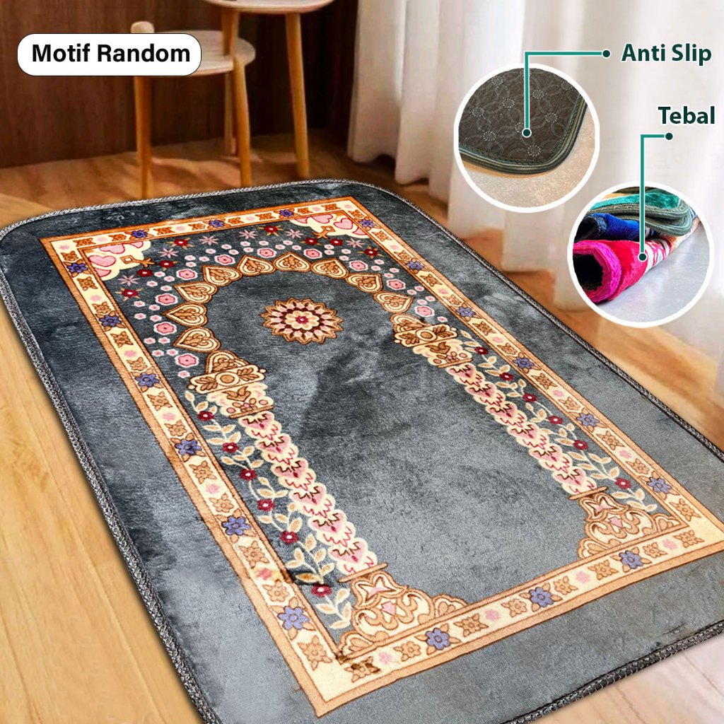 Sajadah Premium Halus Lembut Empuk Anti Slip 70x110 / Sajadah Busa