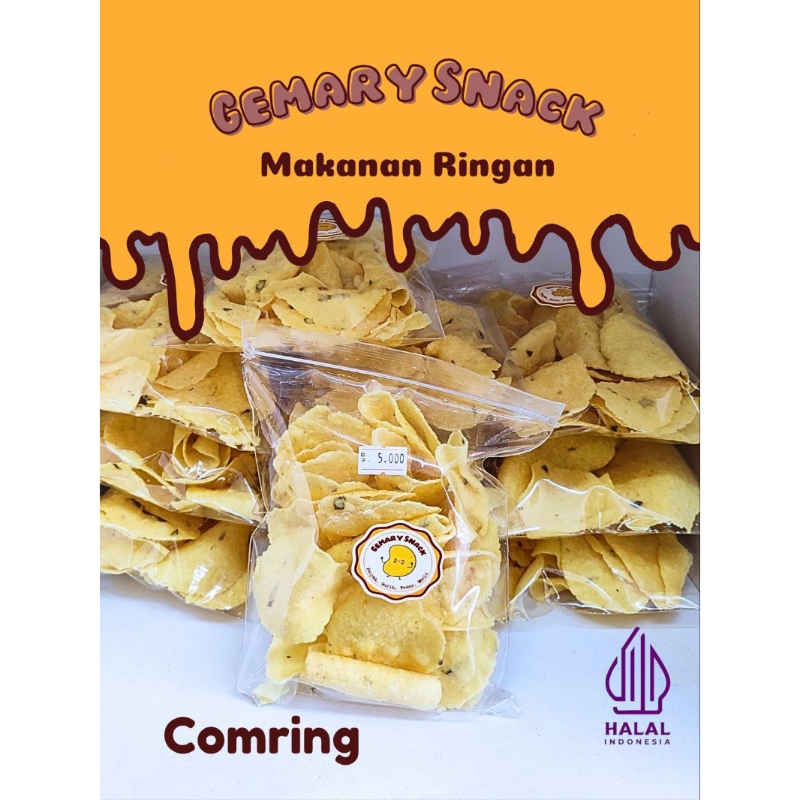 Jual GEMARY SNACK Cemilan Enak 100% COMRING / JABLOG Gurih, Asin ...