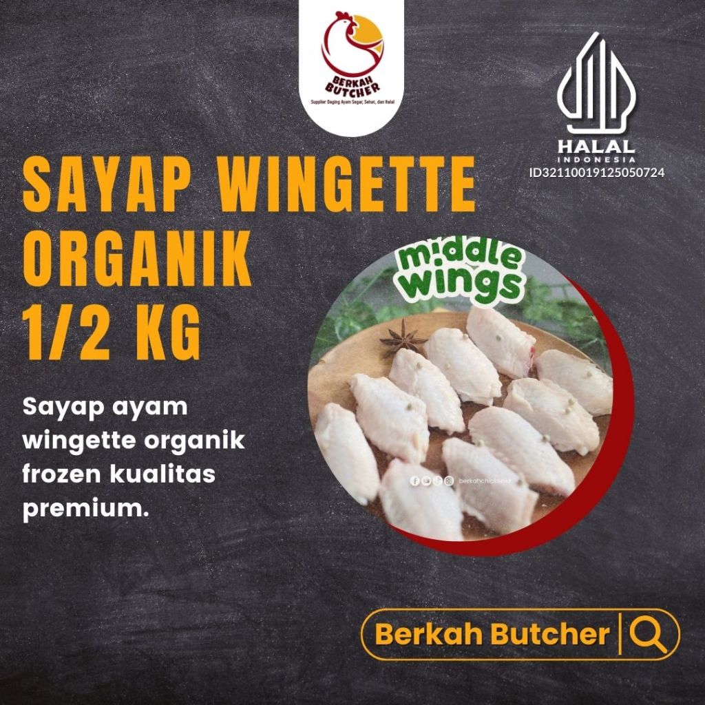 Jual Sayap Potong wingette Organik - Berkah Butcher | Shopee Indonesia
