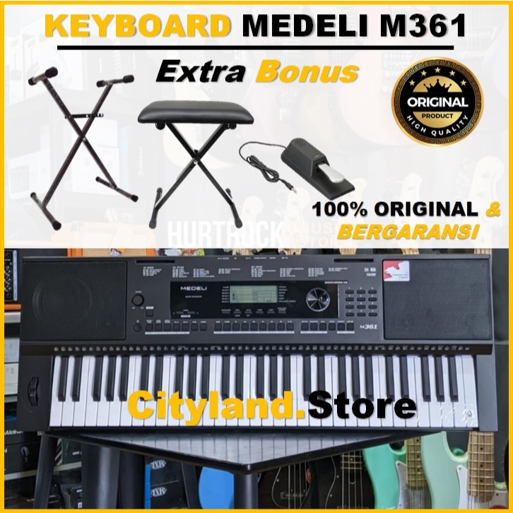Jual Medeli M361 Portable Keyboard 61 Key Original Garansi Resmi ...