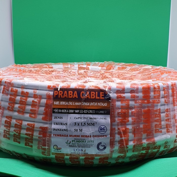 Jual Kabel Listrik Praba NYM 3x1.5x50m / PRABA NYM 3x1.5mmx50meter ...
