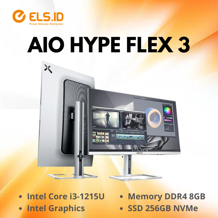 Jual Axioo All in One PC Hype Flex 3 Intel i3-1215U 8GB SSD 256GB/512GB ...