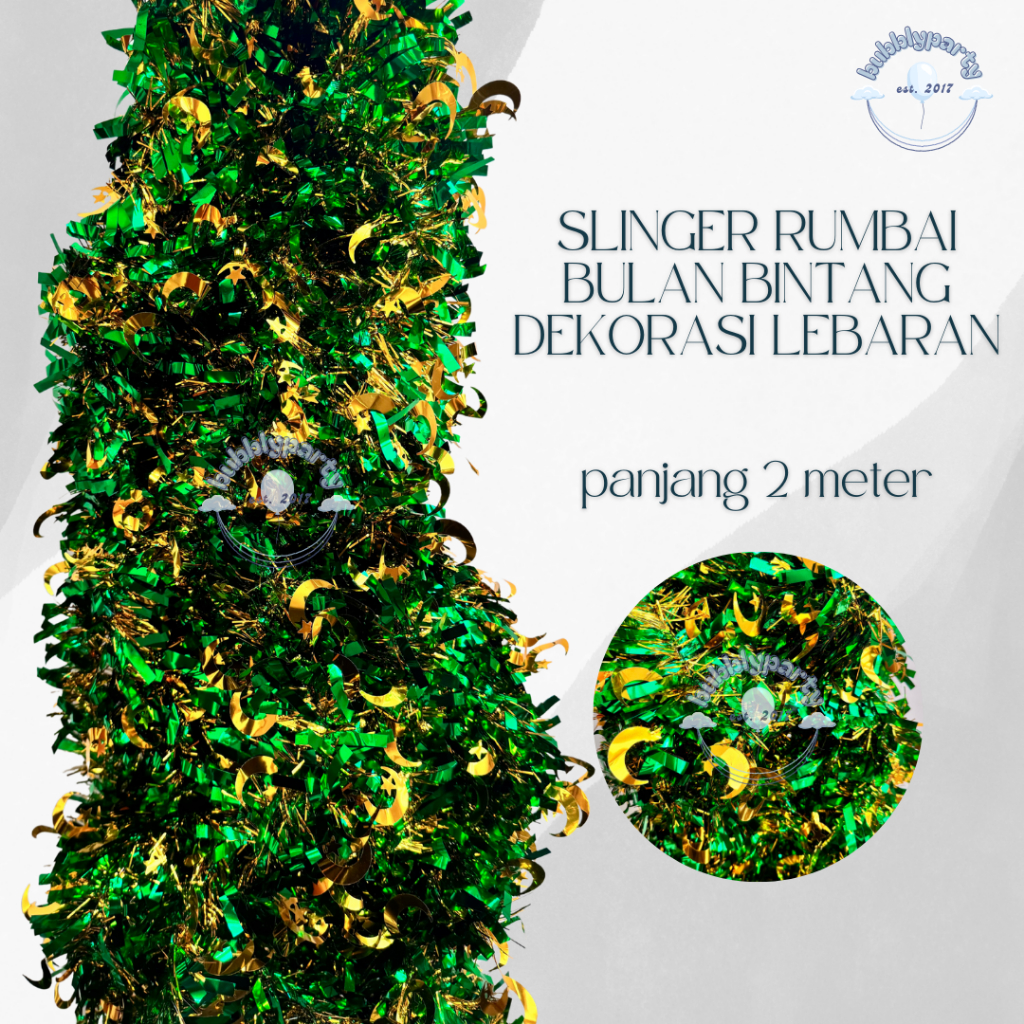 Rumbai Slinger Idul Fitri Ketupat Bulan Bintang Dekorasi Lebaran Ramadhan