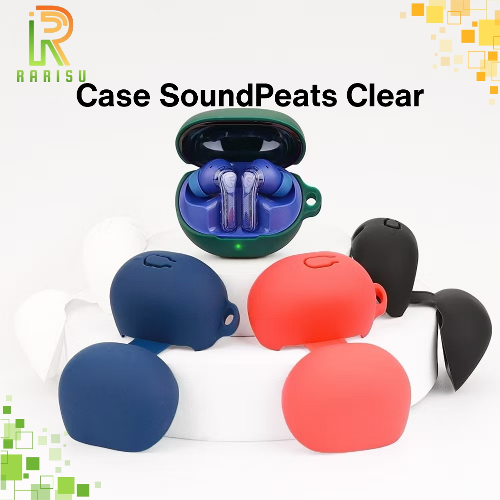 Jual Case Casing Cover Silicone Protective SoundPeats Clear / Pod ...