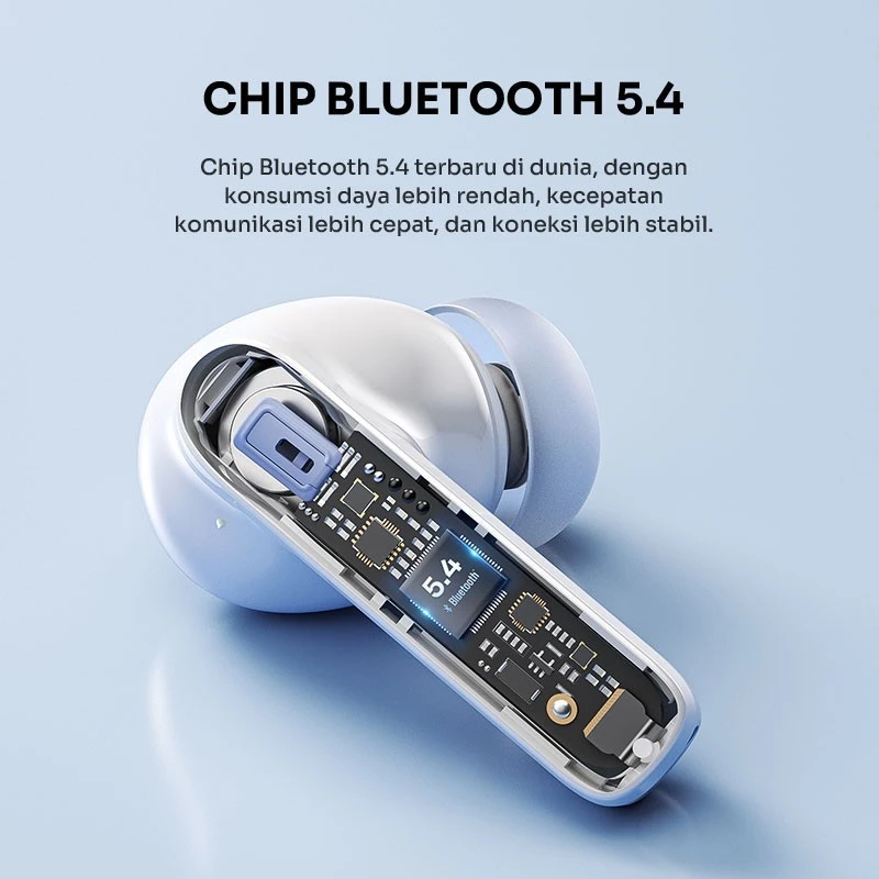 ROBOT TWS Earphone Airbuds T70E Deep Bass Bluetooth 5.4 Original - Garansi 1 Tahun