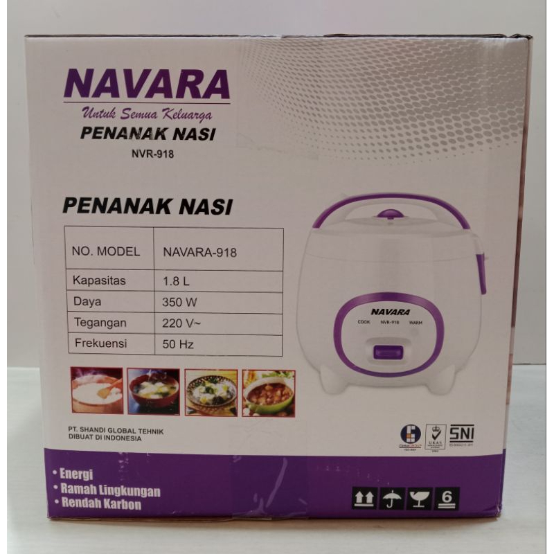 Jual Rice Cooker Navara NVR-918 / Penanak Nasi 3in1 Navara 1.8Liter ...