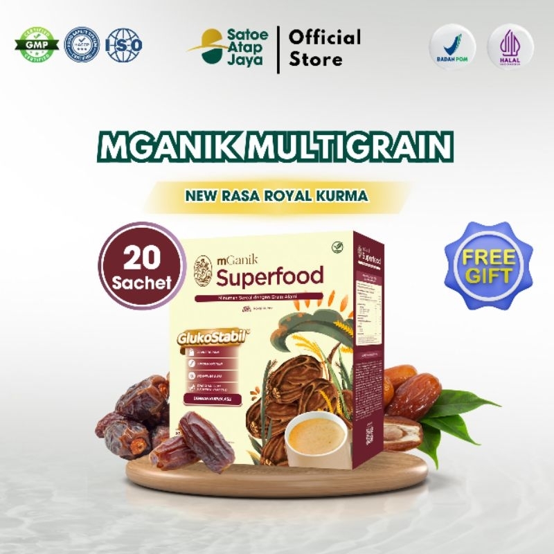 Jual MGANIK SUPERFOOD NEW RASA ROYAL KURMA 1 BOX ISI 20 SACHET NUTRISI ...