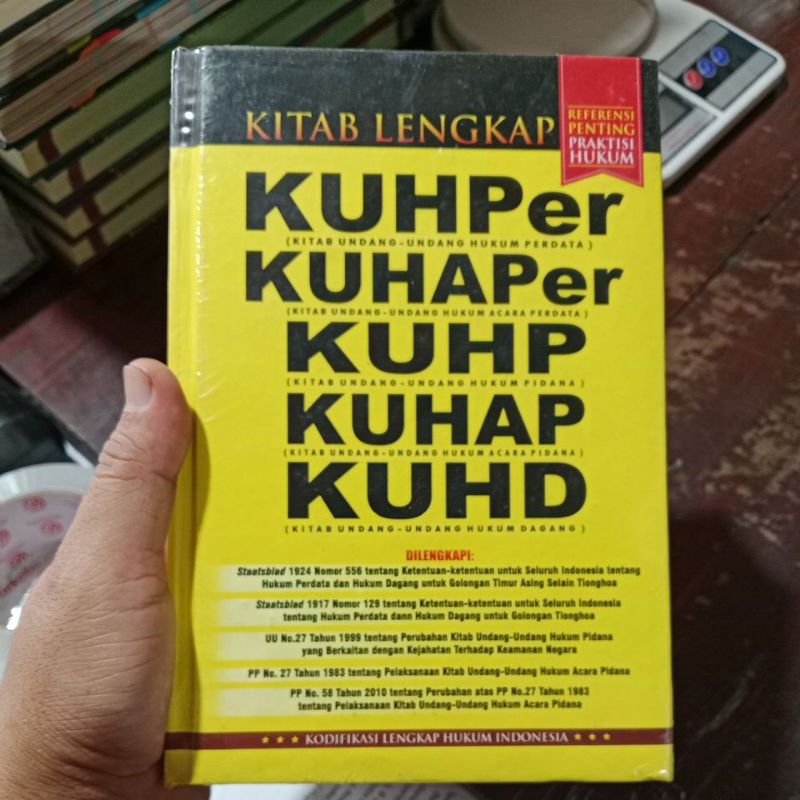 Jual kitab Lengkap Kuhper Kuhaper Kuhp Kuhap Kuhd Hard Cover | Shopee ...
