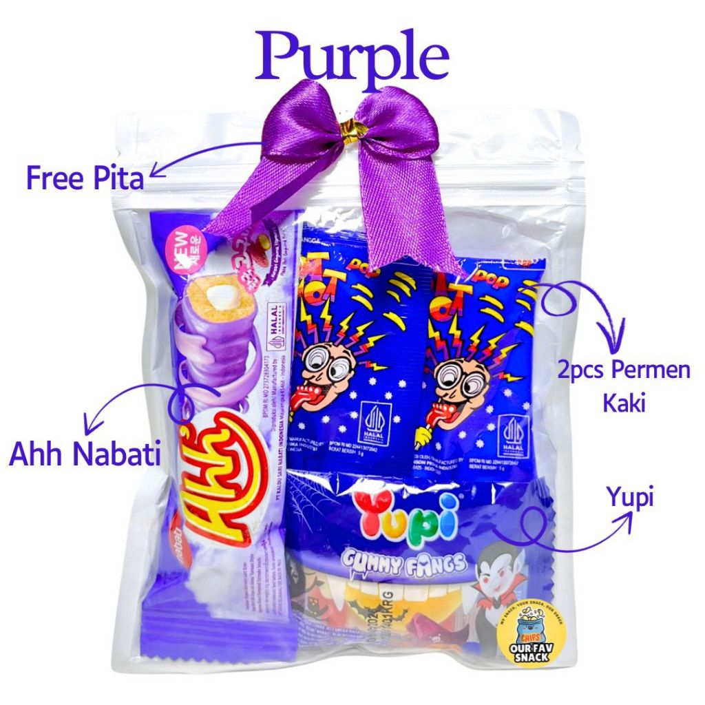 Jual Mini Gift Snack Purple 4ribu Freebies Snack Ultah Anniv Graduation ...