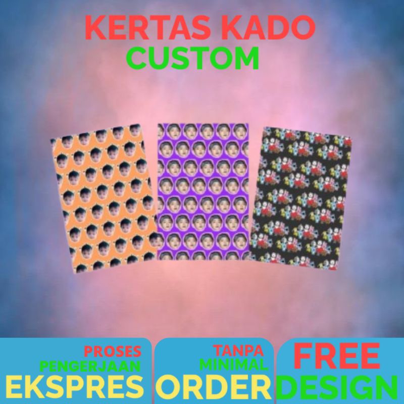 Jual KERTAS KADO AESTHETIC KERTAS KADO CUSTOM WAJAH KERTAS KADO CUSTOM ...