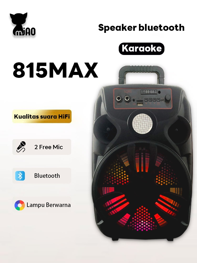 Jual SPEAKER BLUETOOTH 9" PORTABLE SUPER BASS + BONUS 2 MIC/1 MIC ...