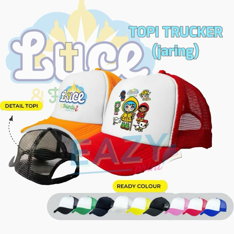 Jual TOPI MERCH LUCE AND FRIENDS LOGO TRUCKER CAP JARING MASKOT ...