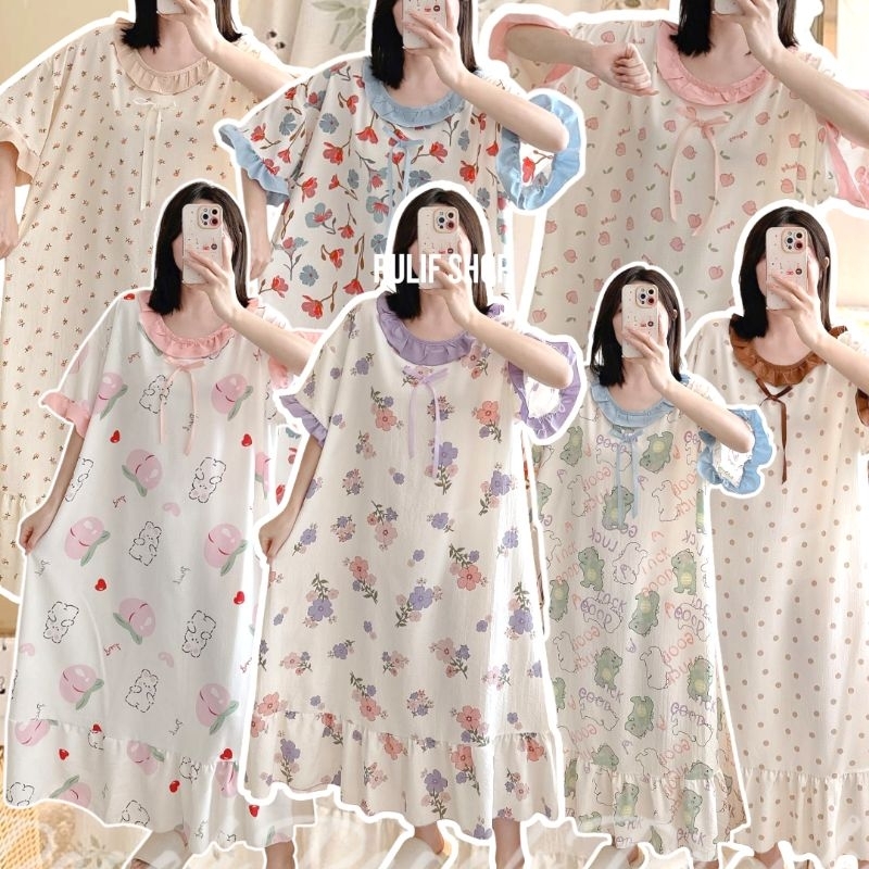 Jual RULIF Daster Wanita lengan pendek jumbo/Daster Jumbo wanita XL ...