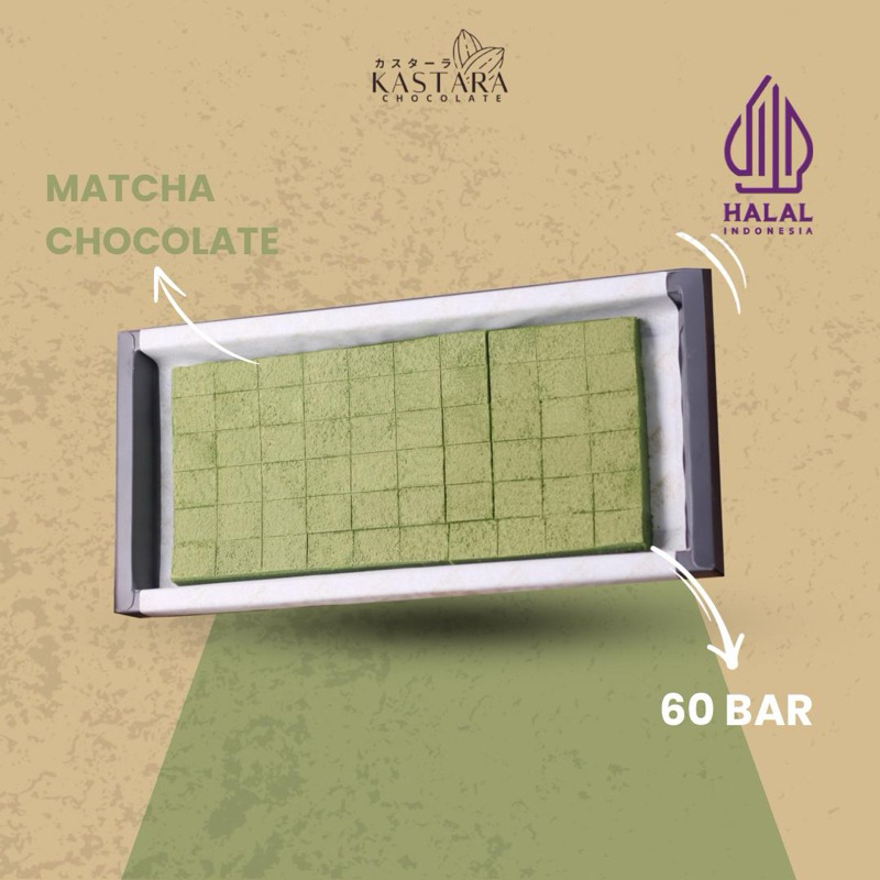 Jual Kastara Matcha Chocolate Extra Large isi 60 Bar | Japanese ...
