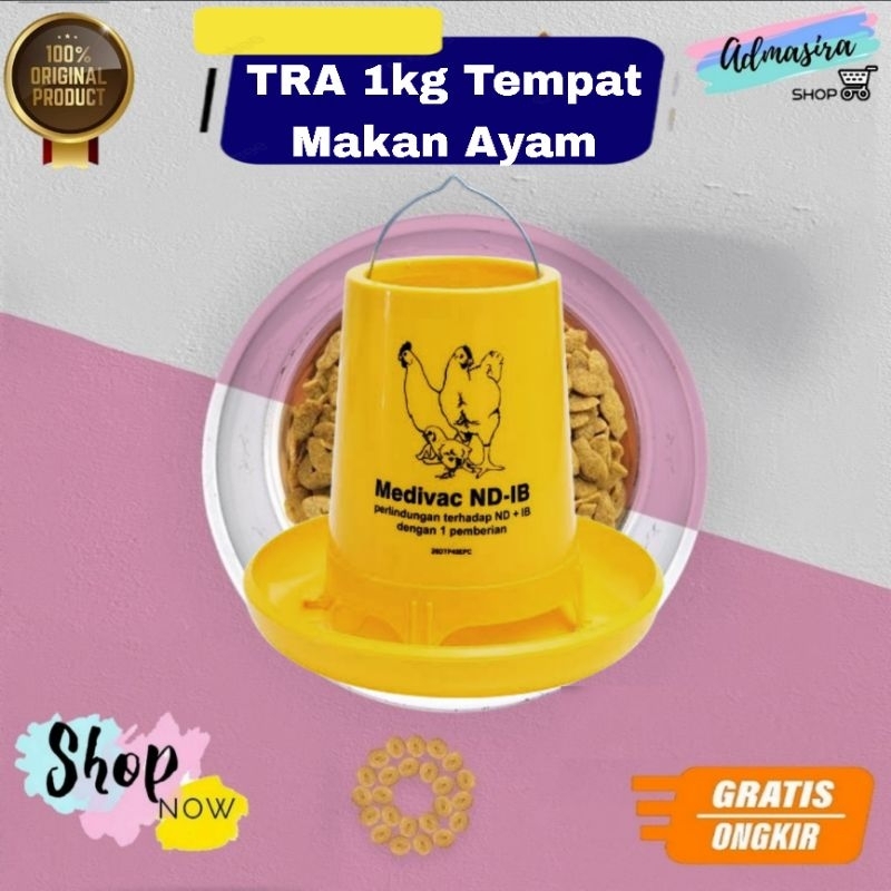 Jual TEMPAT PAKAN RANSUM AYAM 1kg TRA1K Medion Kapasitas 1 kg wadah ...