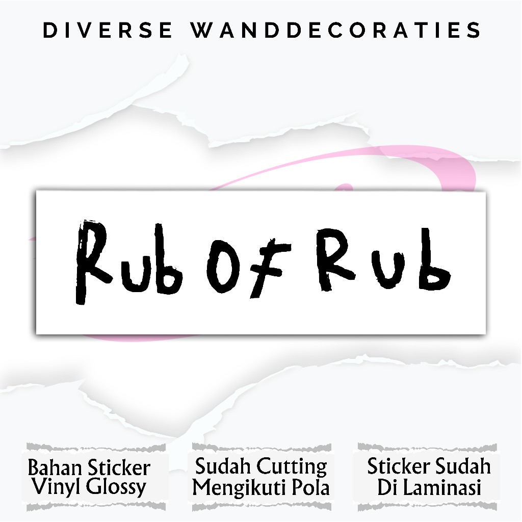 Jual Sticker Band Rub Of Rub - Stiker Aesthetic Rub Of Rub - Sticker ...