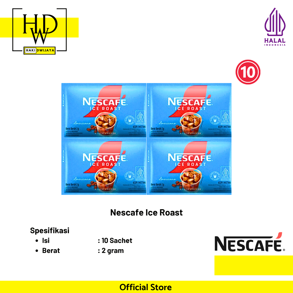 Jual [10pcs] Nescafe Ice Roast Americano Kopi Hitam Sachet 2gr | Shopee ...