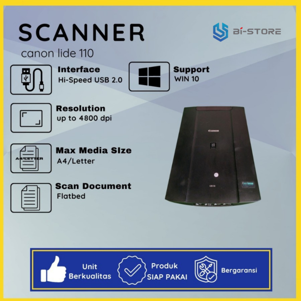 Jual Scanner A4 Canon CanoScan Lide 110 Untuk A4 Siap Pakai Fungsi ...