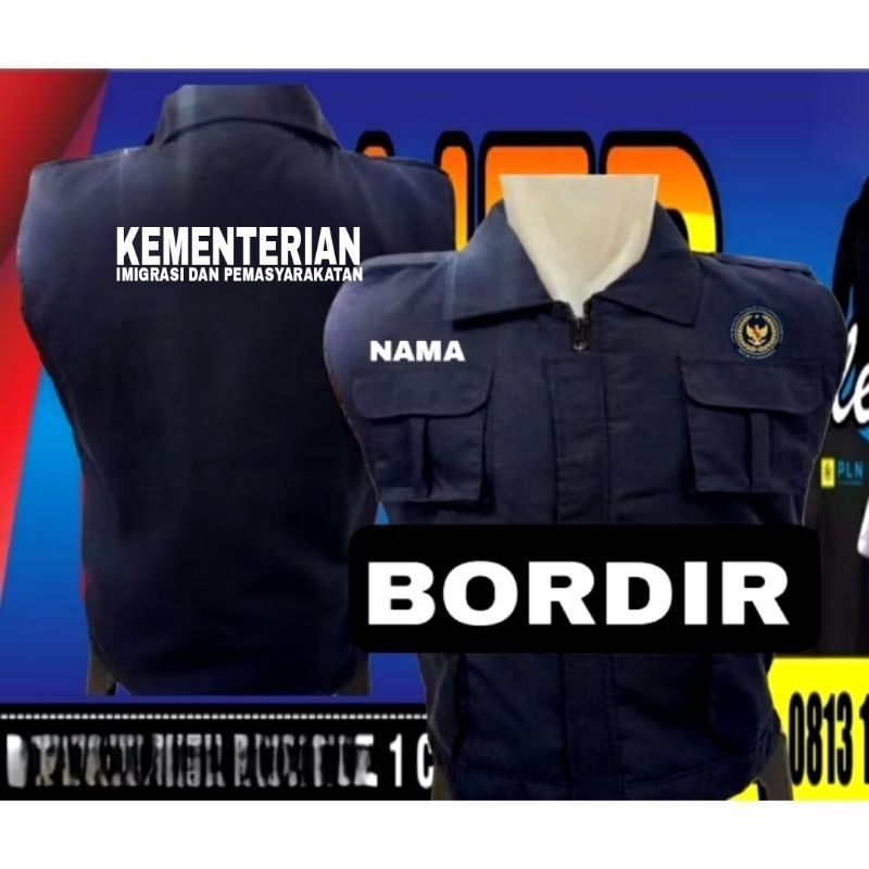Jual pul bordir rompi KEMENTERIAN imigrasi rompi KEMENIMIPAS rompi ...