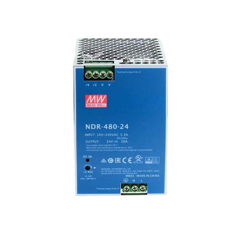 Jual MEAN WELL MEANWELL NDR 480-24 480W 24V DC 20A INDUSTRIAL DIN RAIL ...
