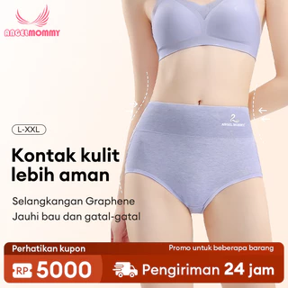 ANGEL MOMMY  Celana Dalam Pinggang Tinggi Tengah Elastis Tinggi Celana Dalam Wanita Katun Murni Quality Halus Tanpa Jahitan CD159