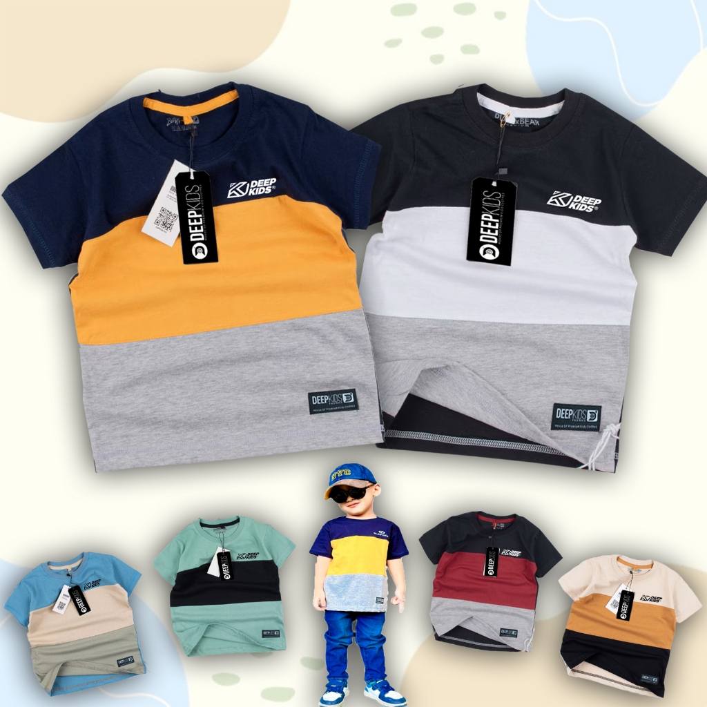 Jual Kaos Anak Distro Laki-Laki Motif Kombinasi Umur 1-12 Tahun Banyak ...