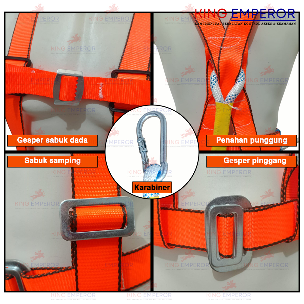 Jual Safety Harness Half Body Fall Protection With Belt / Sabuk ...