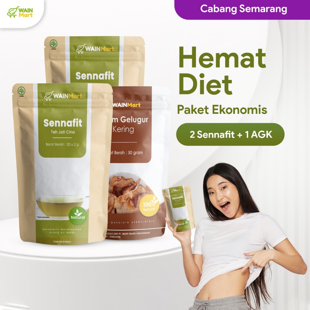 PAKET HEMAT PELANGSING : 2 Teh Jati Cina &  1 Asam Gelugur Teh Diet Detox Teh Peluntur Lemak Herbal Teh Pelangsing Perut Teh Pembakar Lemak Original Teh Celup Daun Jati Cina