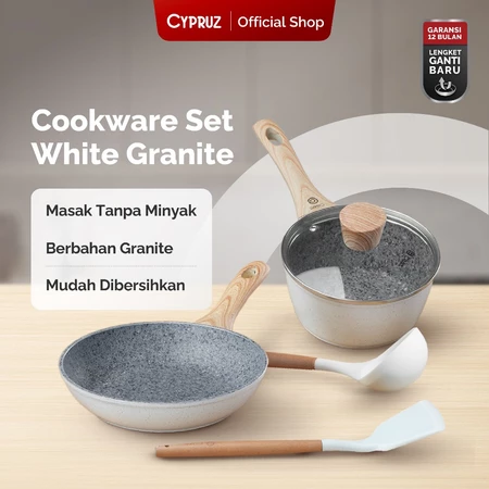 Cookware Set White Granite Series