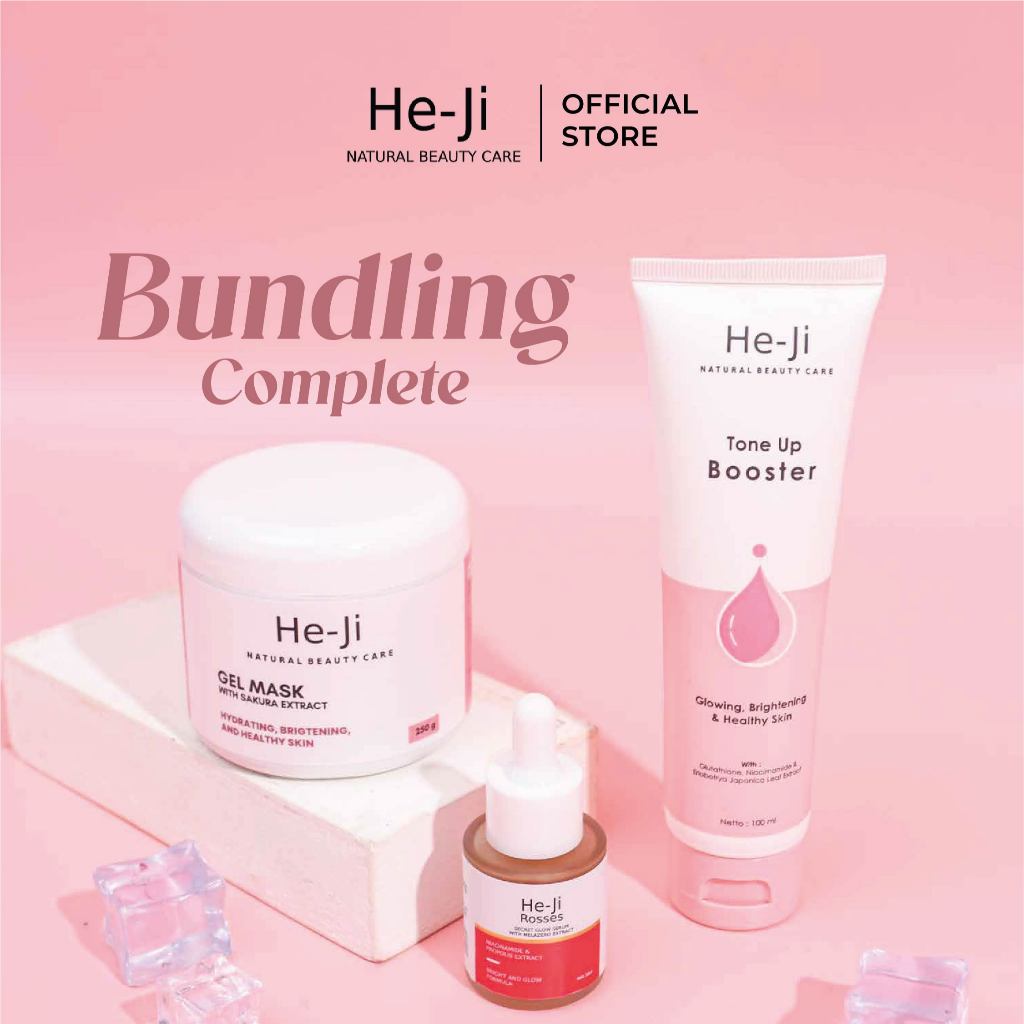 Jual [HE-JI] Bundle 3 in 1 Complete Set - Perawatan Kulit Wajah & Badan ...