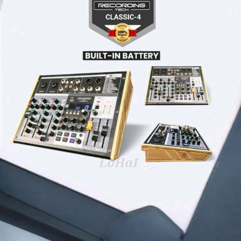 Jual Mixer Audio Recording Tech Classic 4 Built-in Battery 4 Channel ...