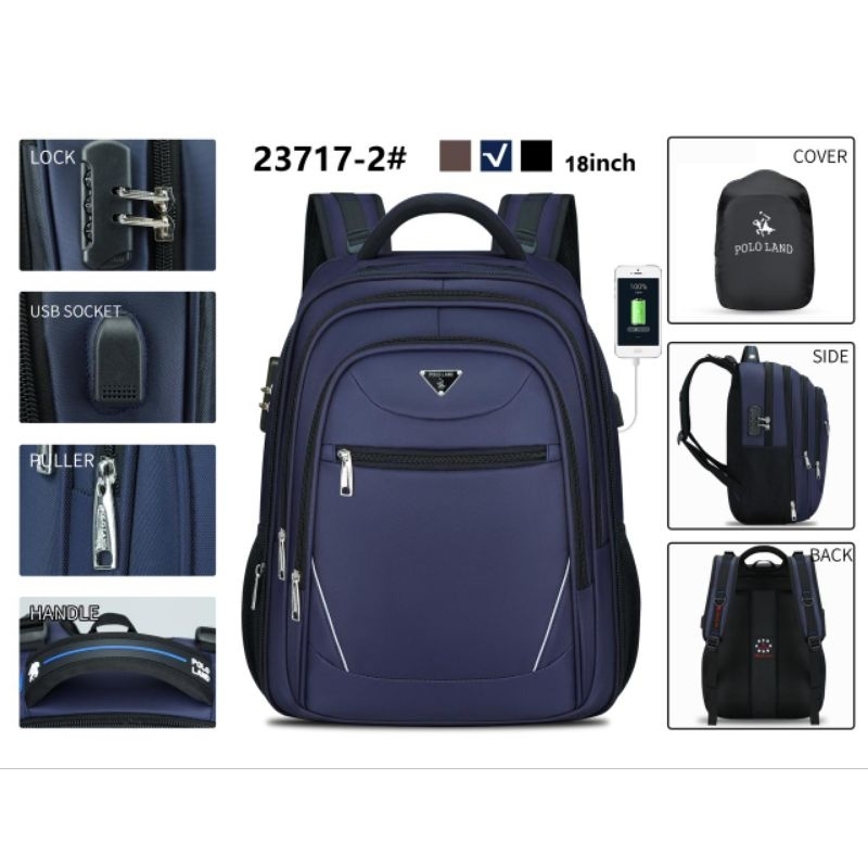 Jual Tas Ransel Pria Ransel Kerja Ransel Sekolah 18 Inch POLO Original ...