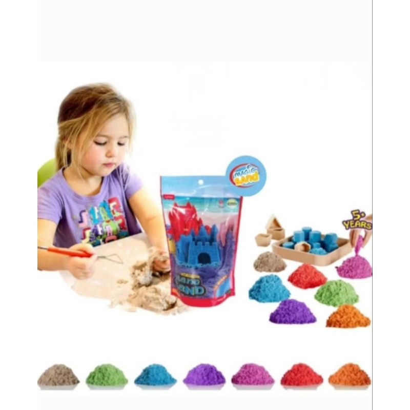 Jual Magic Sand - Mainan Pasir Ajaib Refil warna 800 Gram SNI merk ...