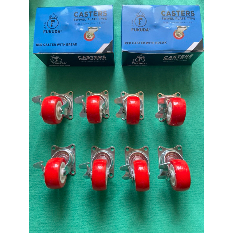 Jual (4 pcs) Roda CASTERS Hidup + Rem 2