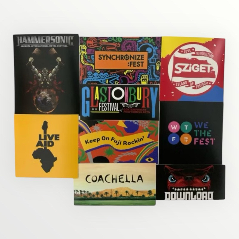 Jual Sticker Pack Festival Music (Glastonbury, Coachella, Live Aid ...