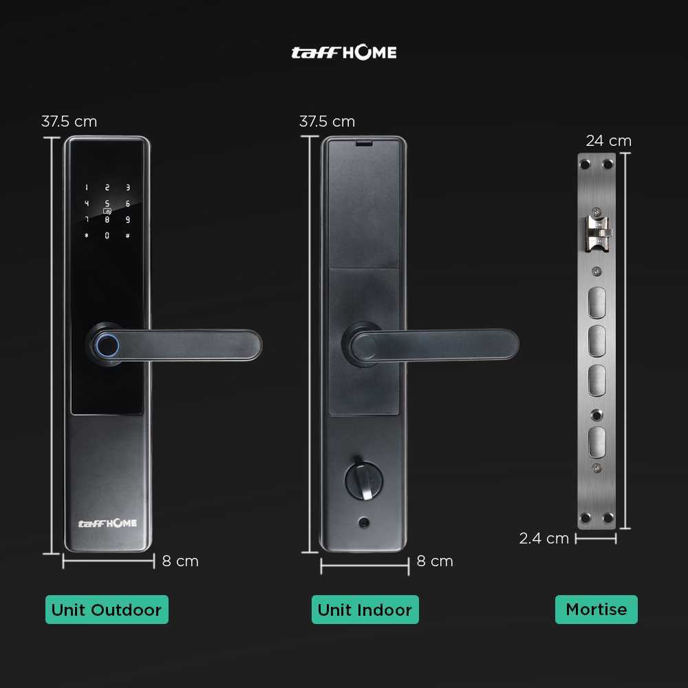 Jual DNK -TaffHOME Smart Door Lock Fingerprint Password Bluetooth Card ...