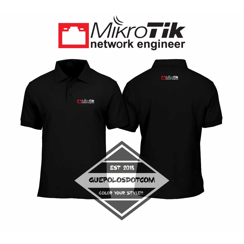 Jual POLOSHIRT BERKERAH MIKROTIK NETWORK ENGINEER - Baju Berkerah ...