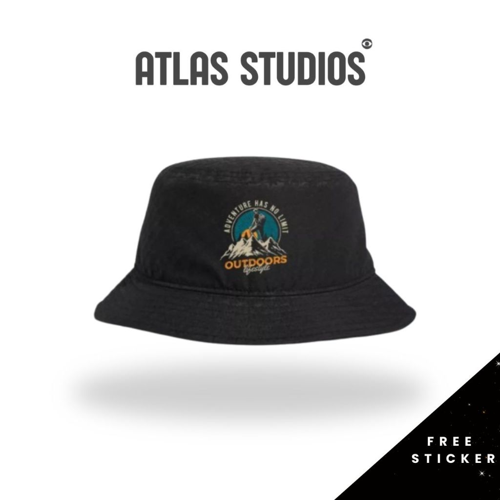 Jual Topi Bucket Pria Wanita Sablon Premium logo HIKING/ANAK GUNUNG ...