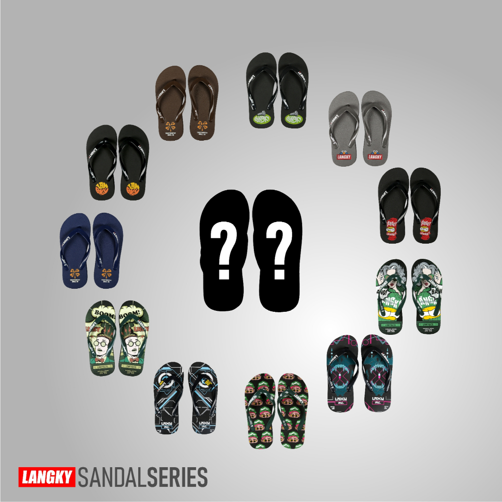 Jual Sandal Pria Jepit Kekinian Langky Flip FLops Random Unisex SYPR ...