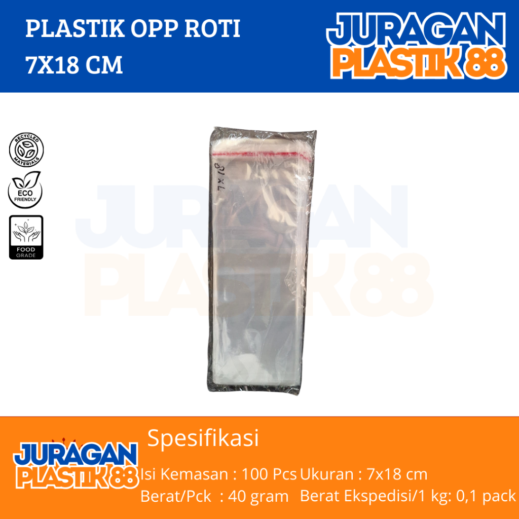 Jual Plastik Opp 7x18 Seal Bening Isi 100 Lembar / Plastik Lem Rekat ...