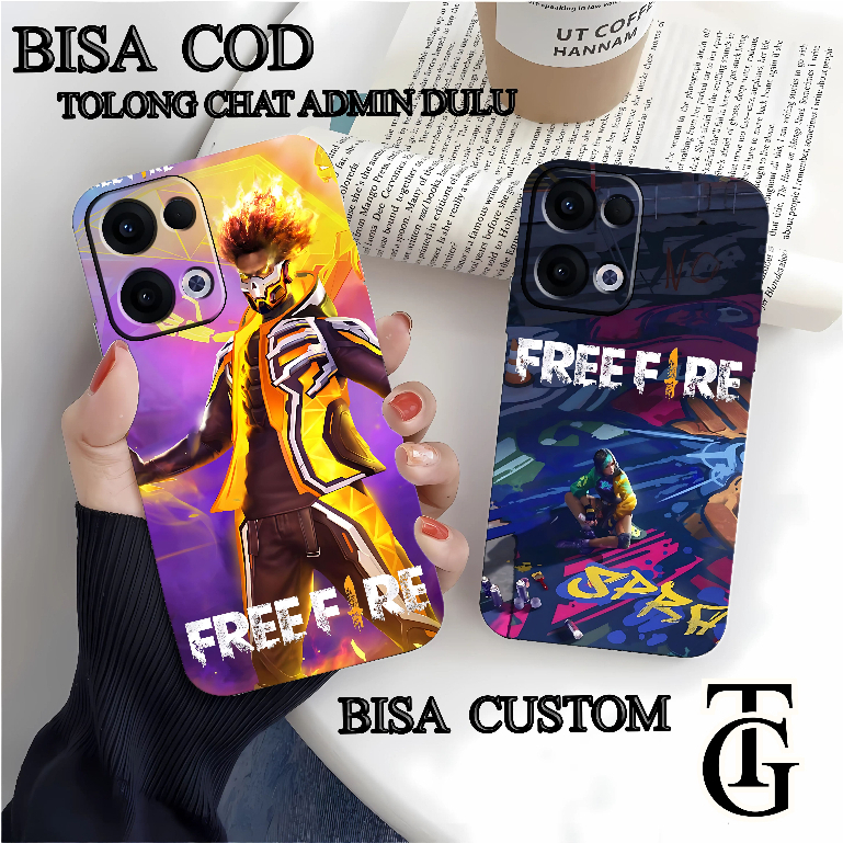 Jual CASING SILIKON PREMIUM MOTIF FREE FIRE UNTUK FOR OPPO A3X A60