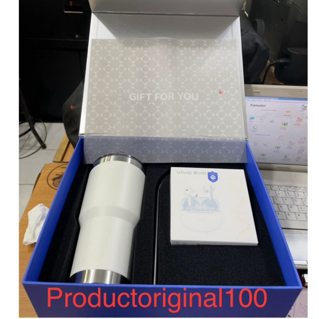 Jual Gift Box Vivo Tumbler + Vivo Buds Original Vivo Buds Ori | Shopee ...