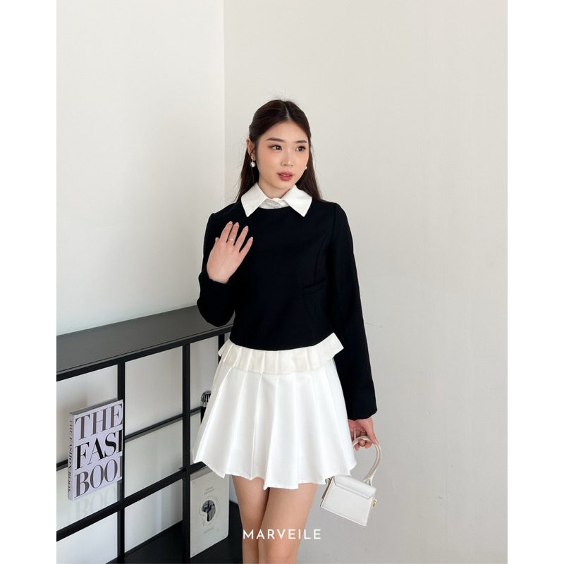 Jual [ Marveile ] Gooma Office Top / Blouse Kemeja Wanita | Shopee ...