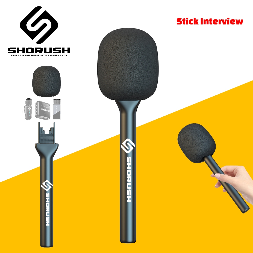Jual Shorush Interview Stick Handle Wawancara GO Handheld Adapter untuk ...