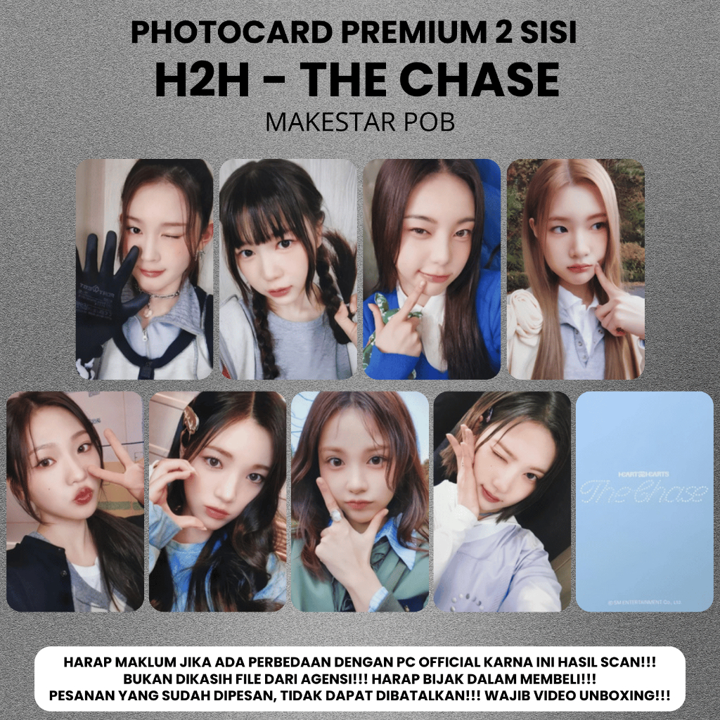 Jual (ISI 8 PCS) Photocard HEARTS2HEARTS H2H THE CHASE - Potocard